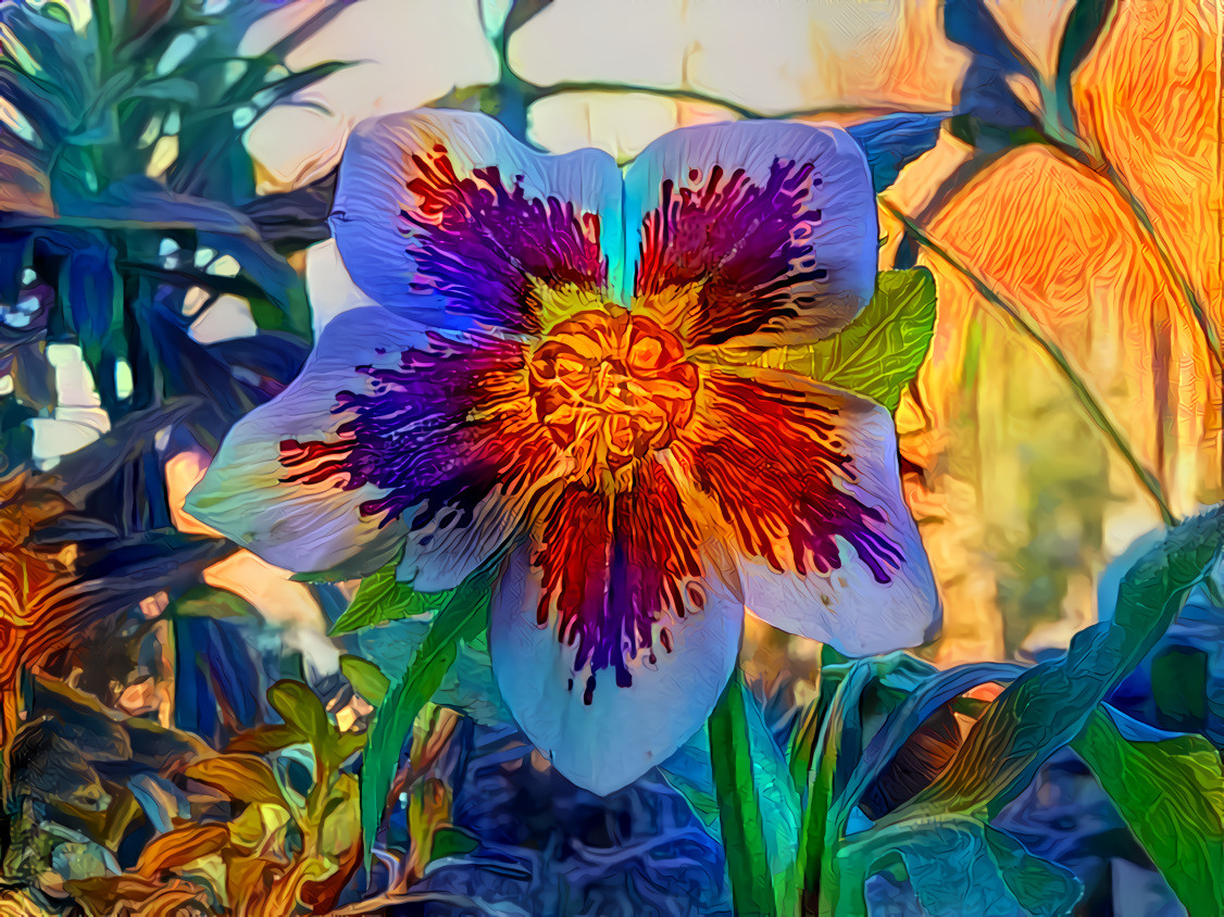 - - - - - 'Passion Flower Upgrade' - - - - - Digital art by Unreal - from own photo.