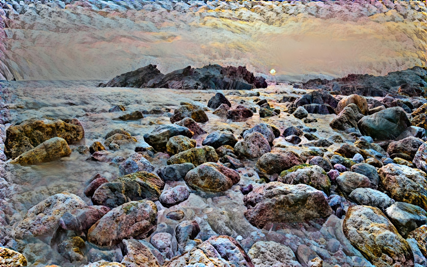 Rocky Coastline Sunset