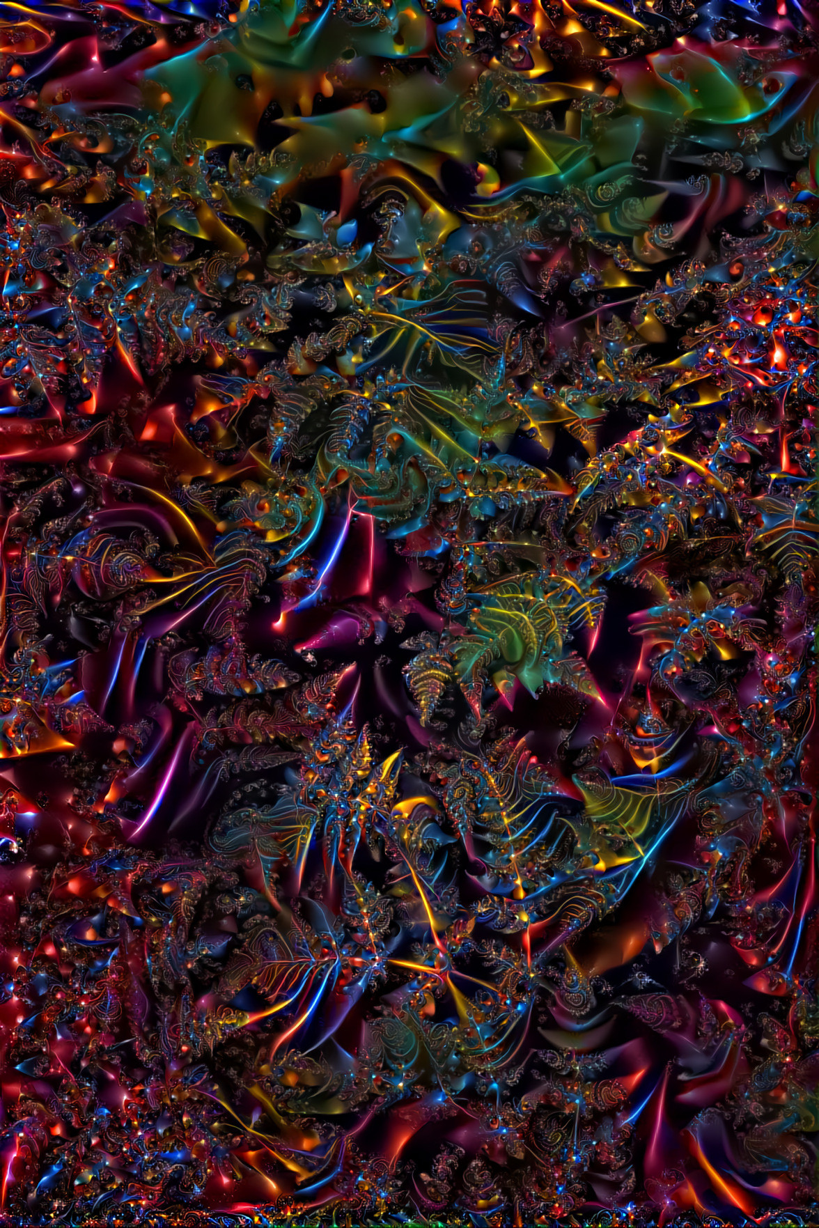 Dark Fractal Ferns