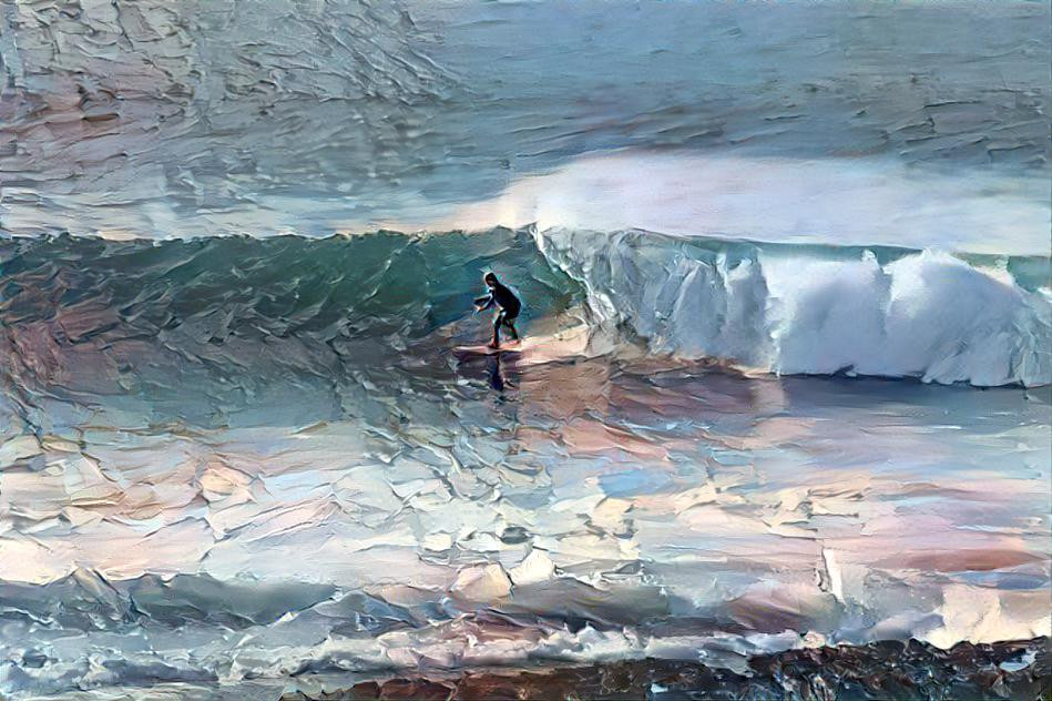 Surfer in Jeffriesbay