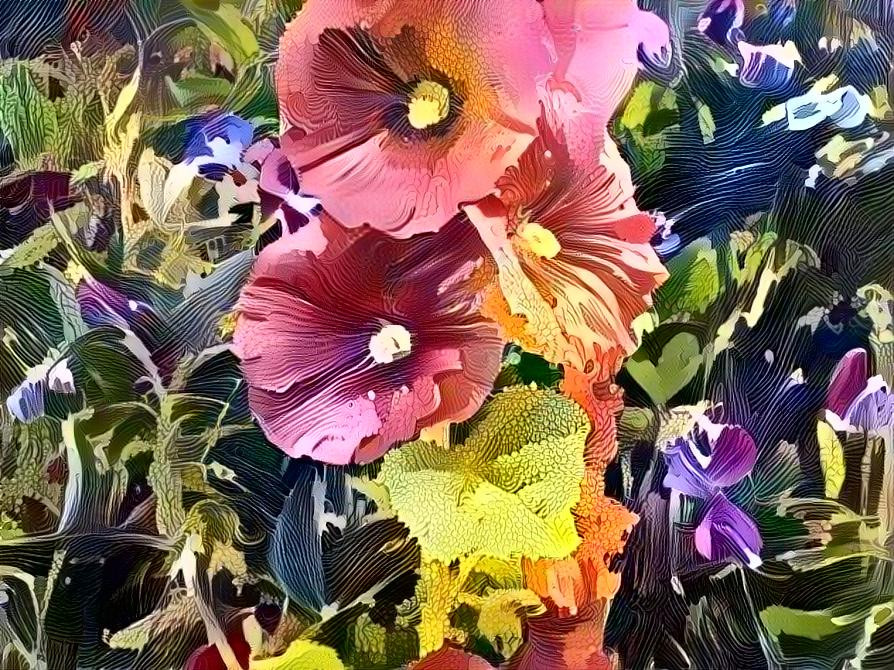 Hollyhocks