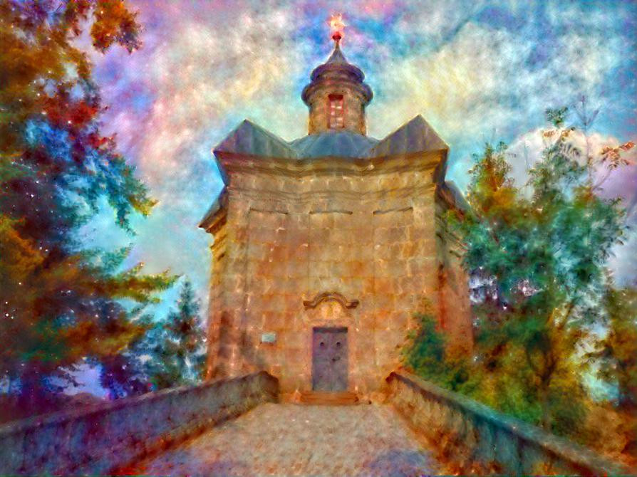 Watercolor star church