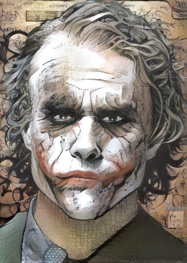 Heath Ledger as the Joker