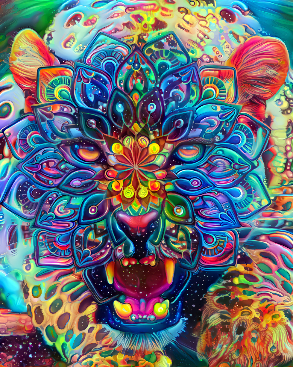 MANDALA LEOPARD.           (12/10 2.5p)