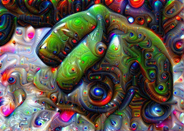 Jade Bear (Deep Dream)