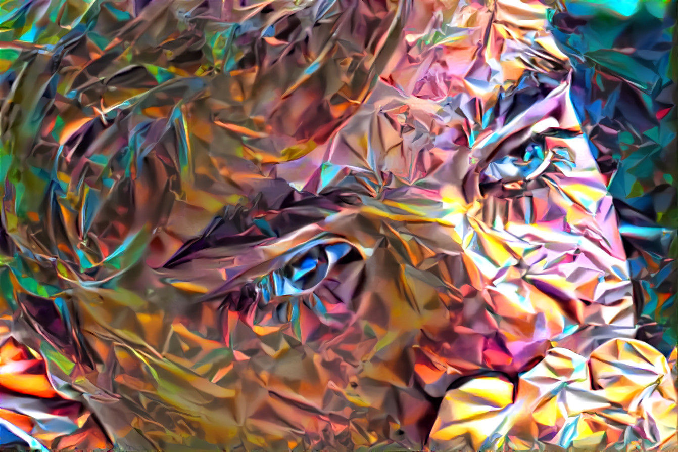 Crinkled Iridescent Paper 