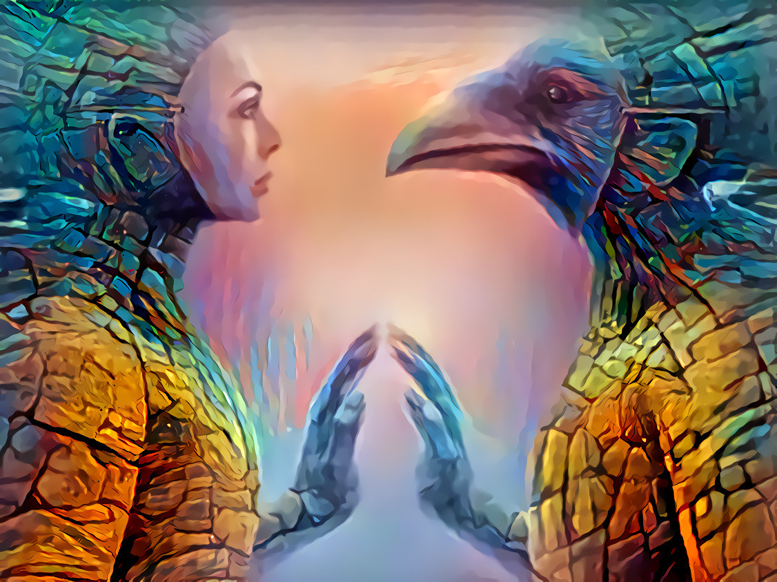 &quot;People-Birds I.&quot; Tautvydas (based on the work of M. Alen Kopera)