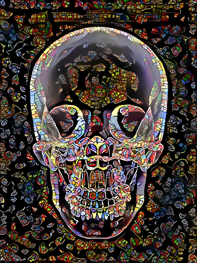 "Pop skull" _ source: "Human skull X-ray" - digital artwork by Pasieka _ (210215)
