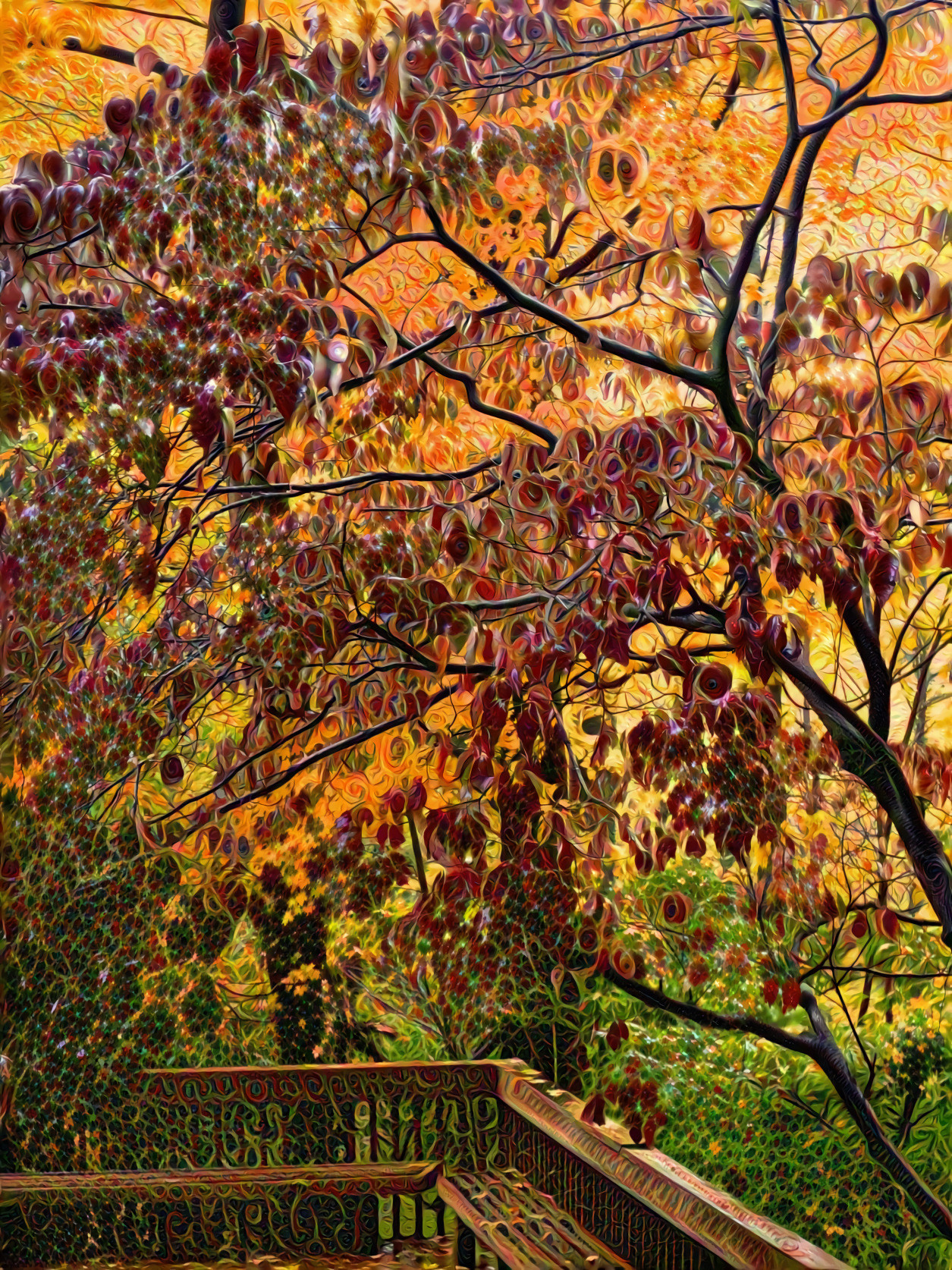 Autumn Leaves on the deck