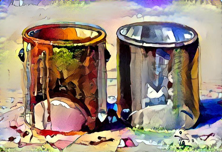 Wayne Thiebaud: Two paint cans