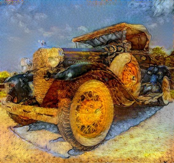 Van Gogh Vintage Car