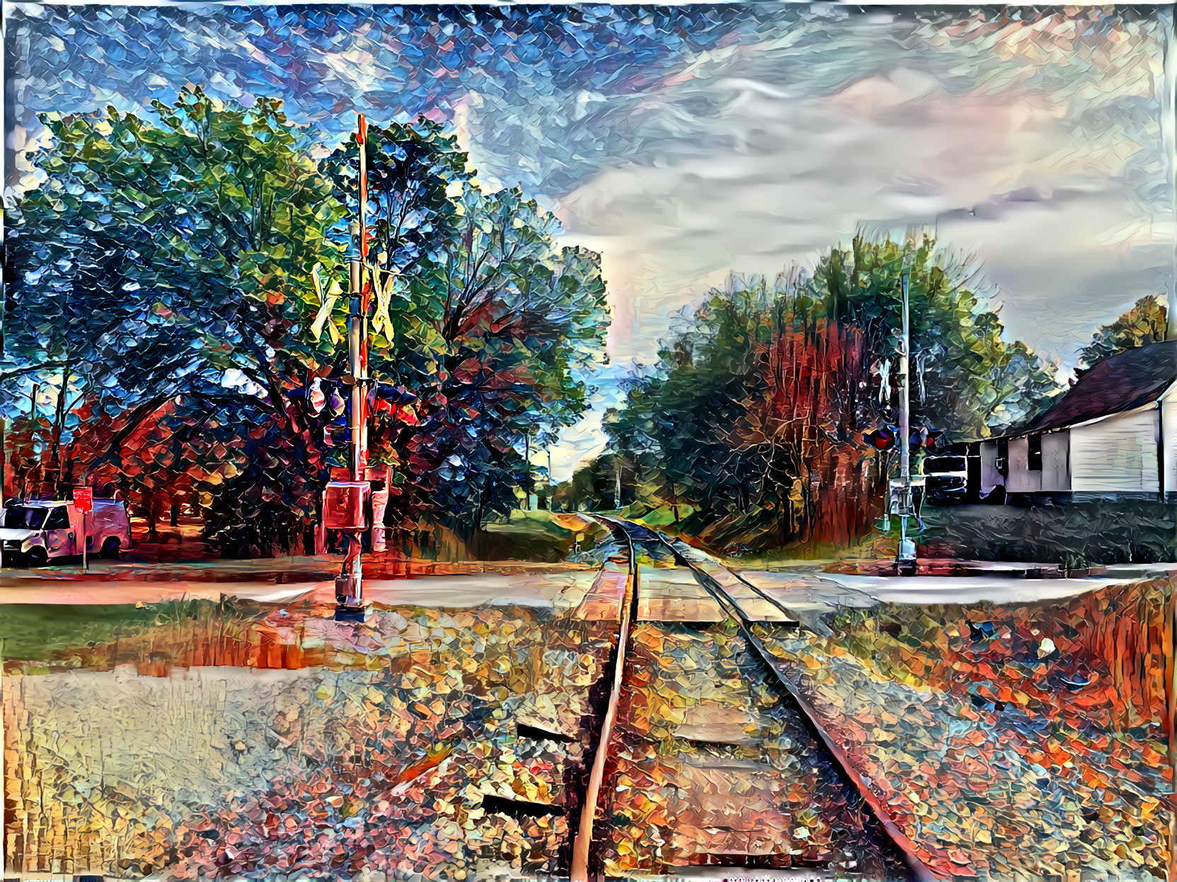 Eclectic scaled rail-scene