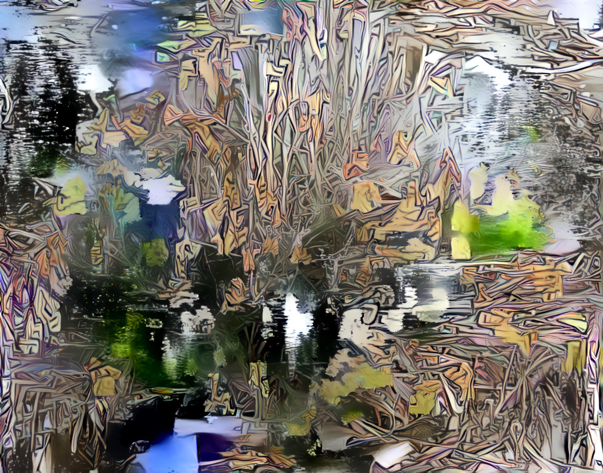 Reflections in a pond