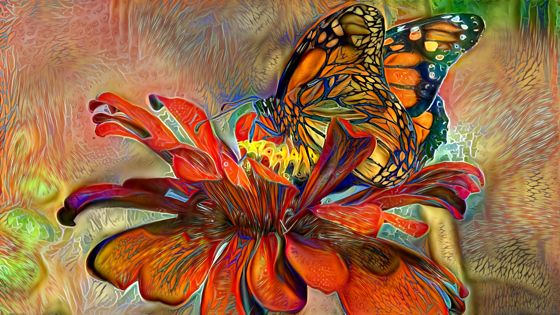 Butterfly and Zinnia - 2