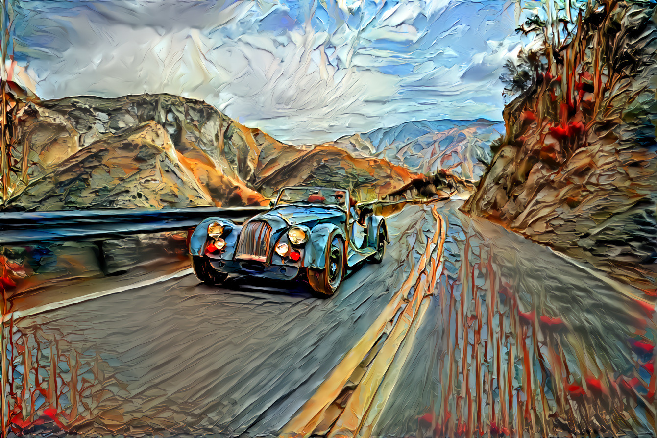 Morgan Plus Four mountain drive