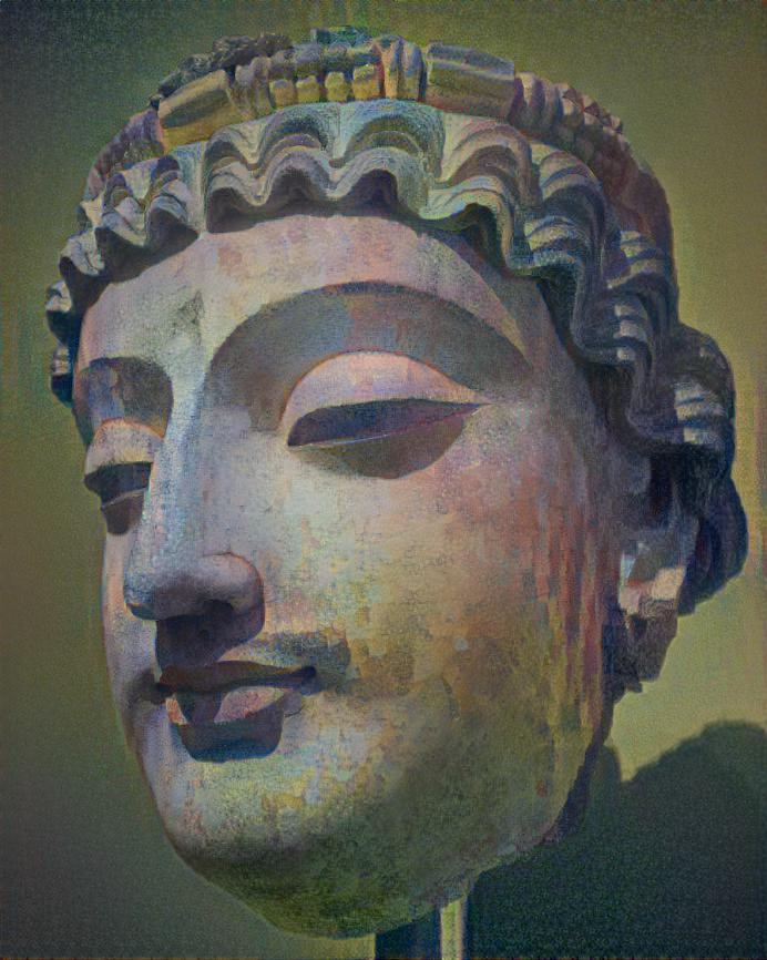 Bodhisattva in the mode of Seurat