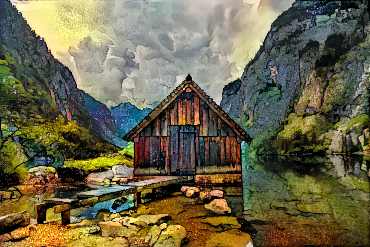 Cabin on Obersee Lake (Germany)