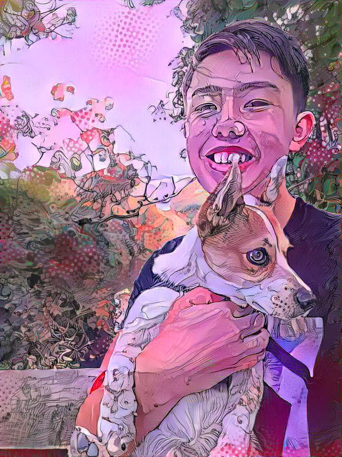 Boy with dog