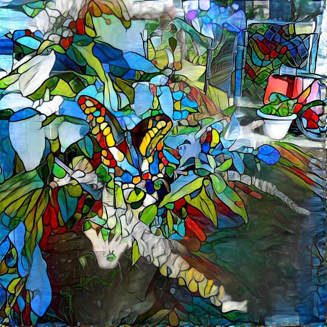 Stained glass butterfly