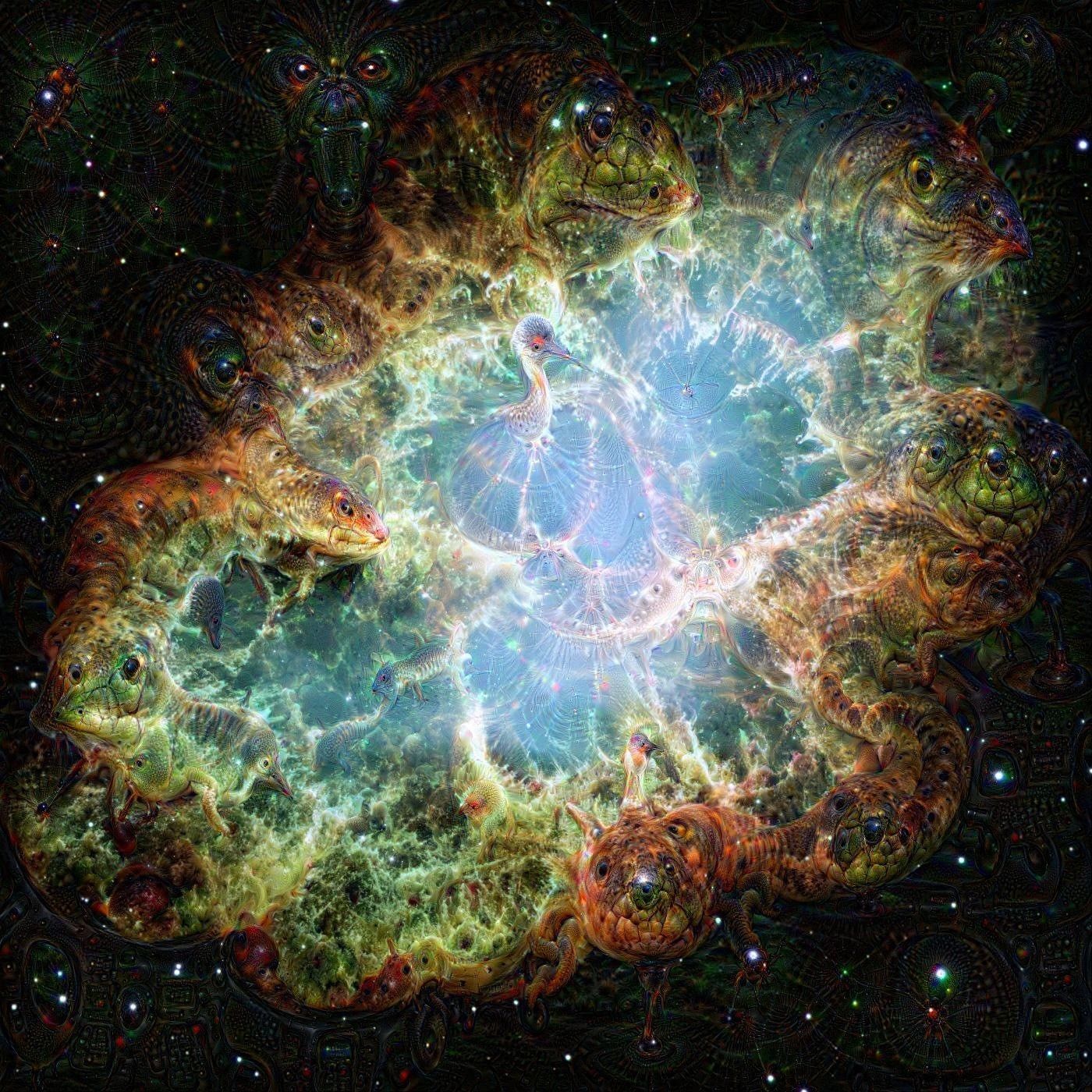 The birth of life in the crab nebula