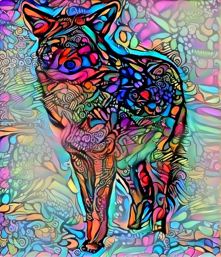 colorful coyote