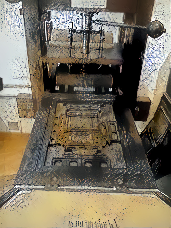 Warsaw (24/25): An old printing press in Warsaw's Museum of Printing