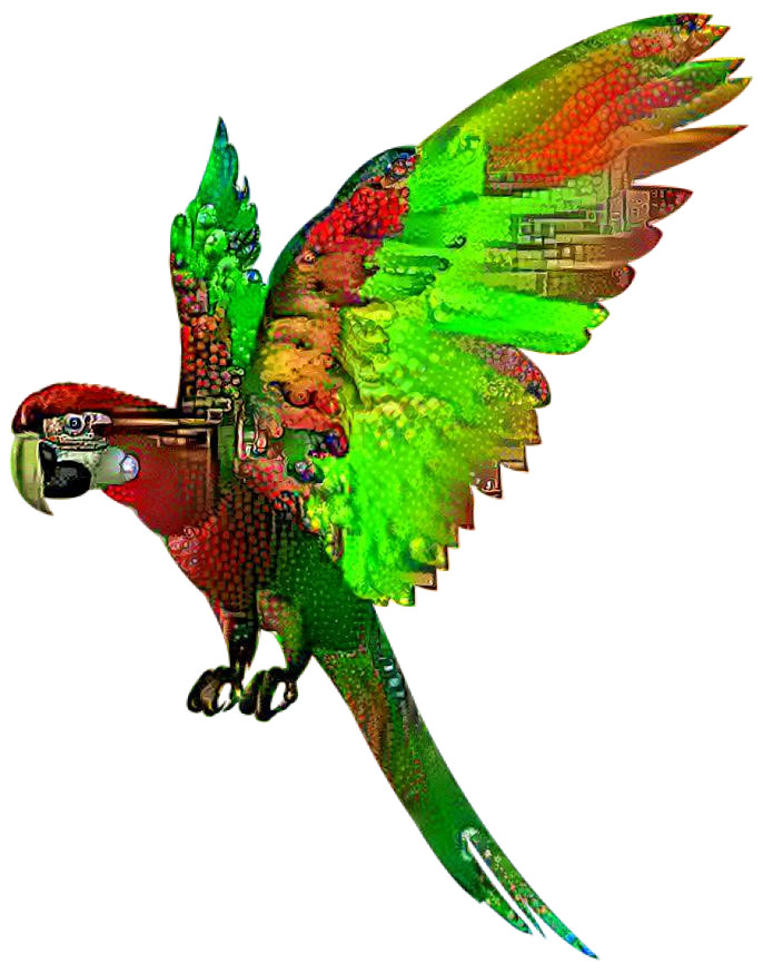 The pixel parrot