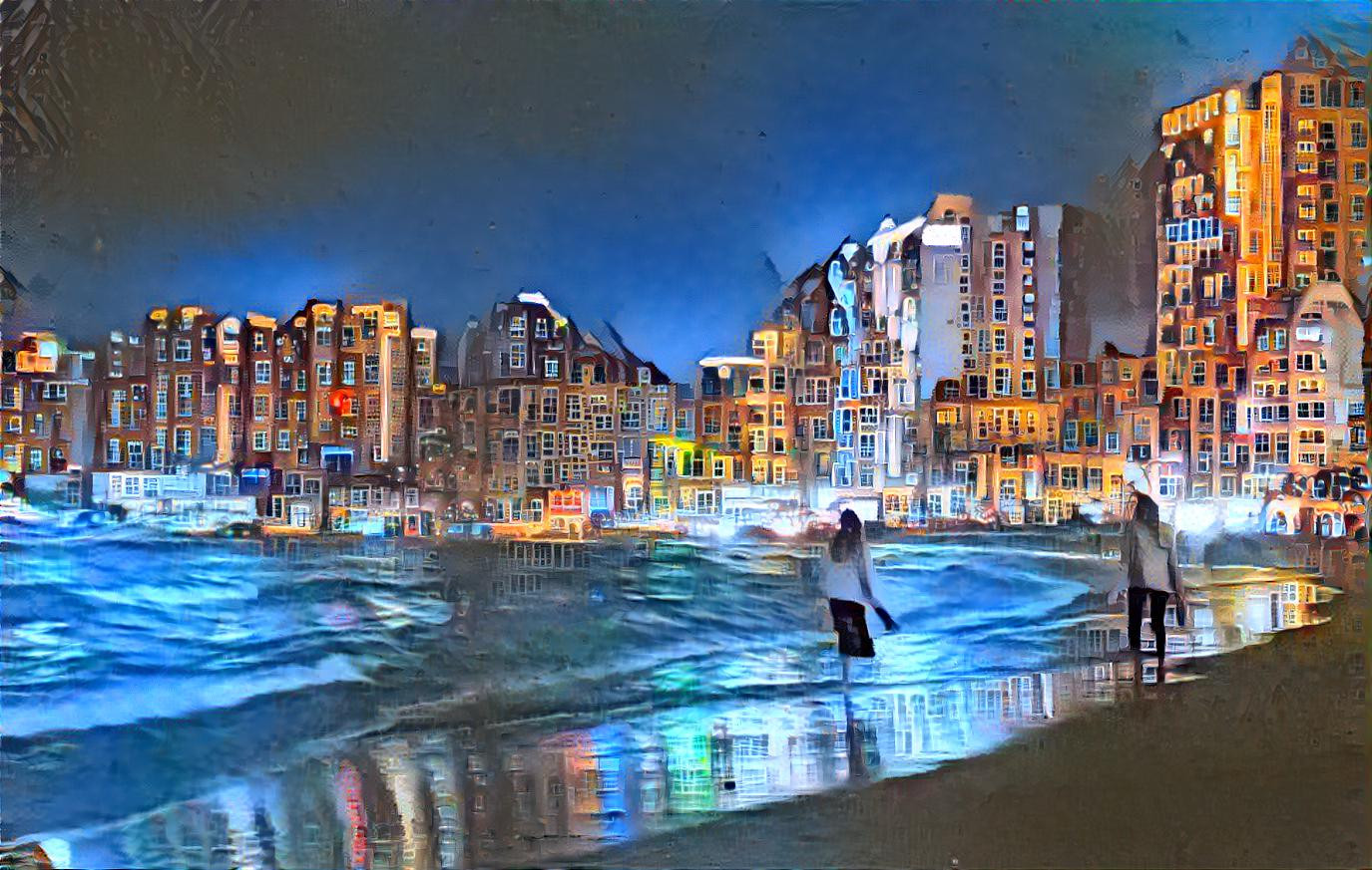 Night view of Gwangalli beach in Busan