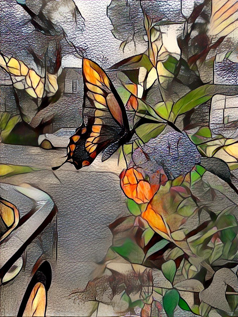 Stained glass butterfly