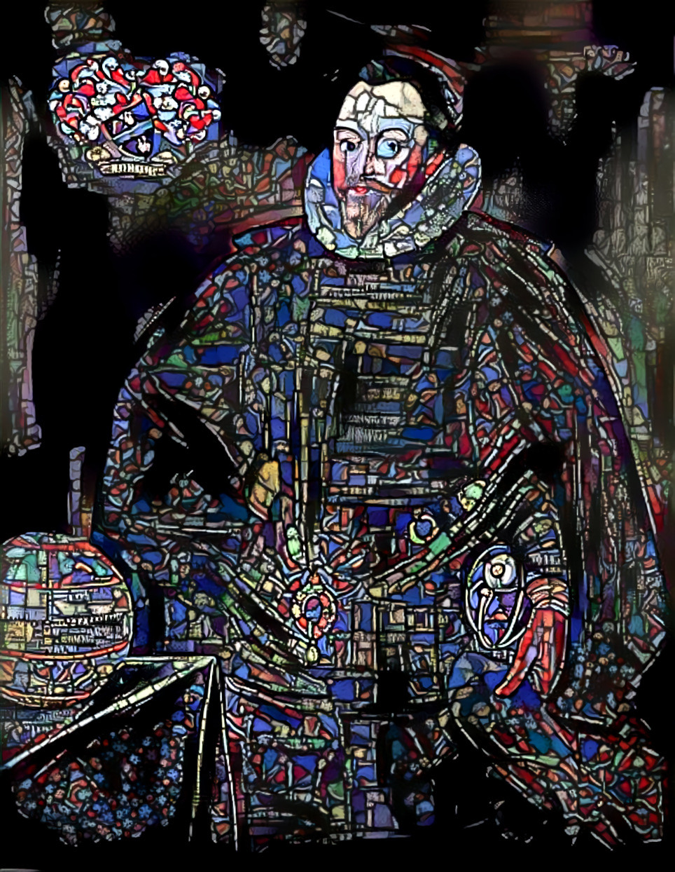 Glass art of francis drake