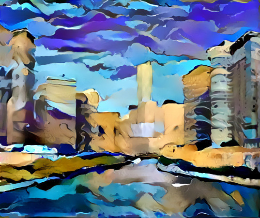 Chicago - filtered through my abstract painting