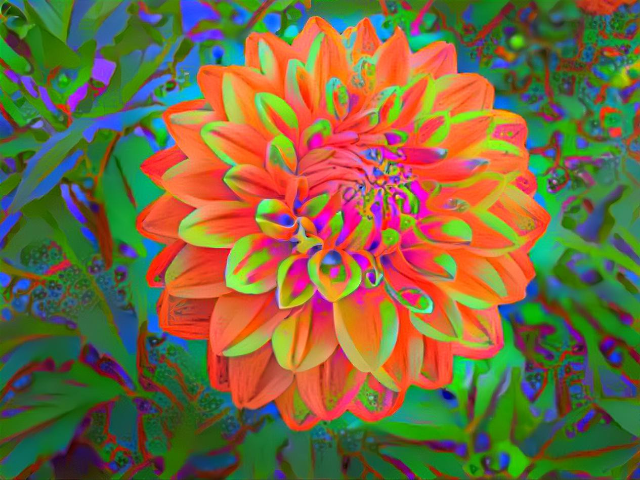 Psychedelic Dahlia