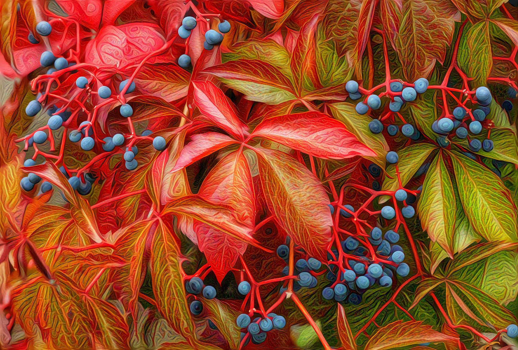 Fall Leaves and Berries