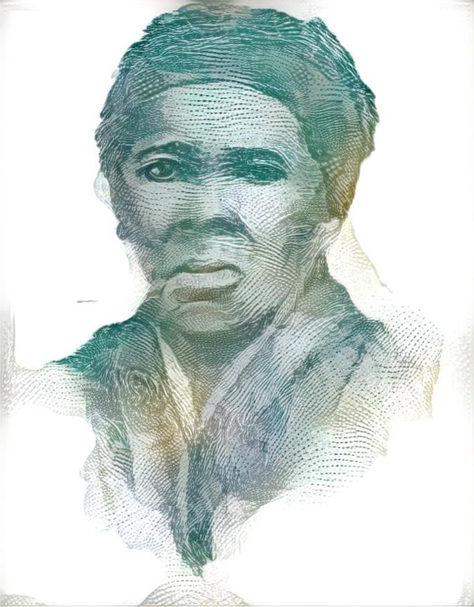 Harriet Tubman in US banknote style