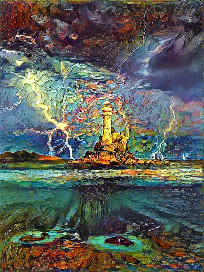 Lighthouse in the storm