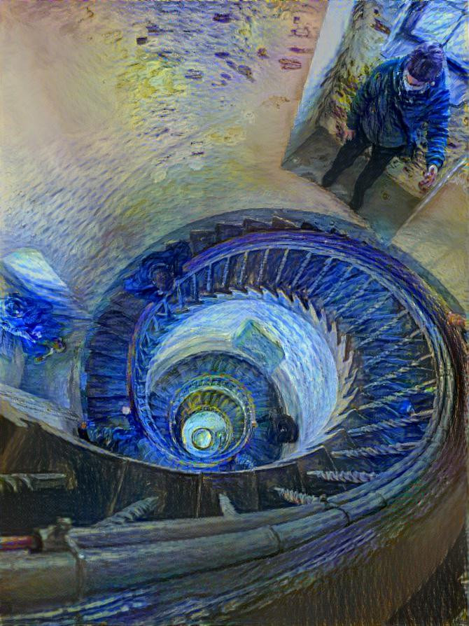 Stairs in blue