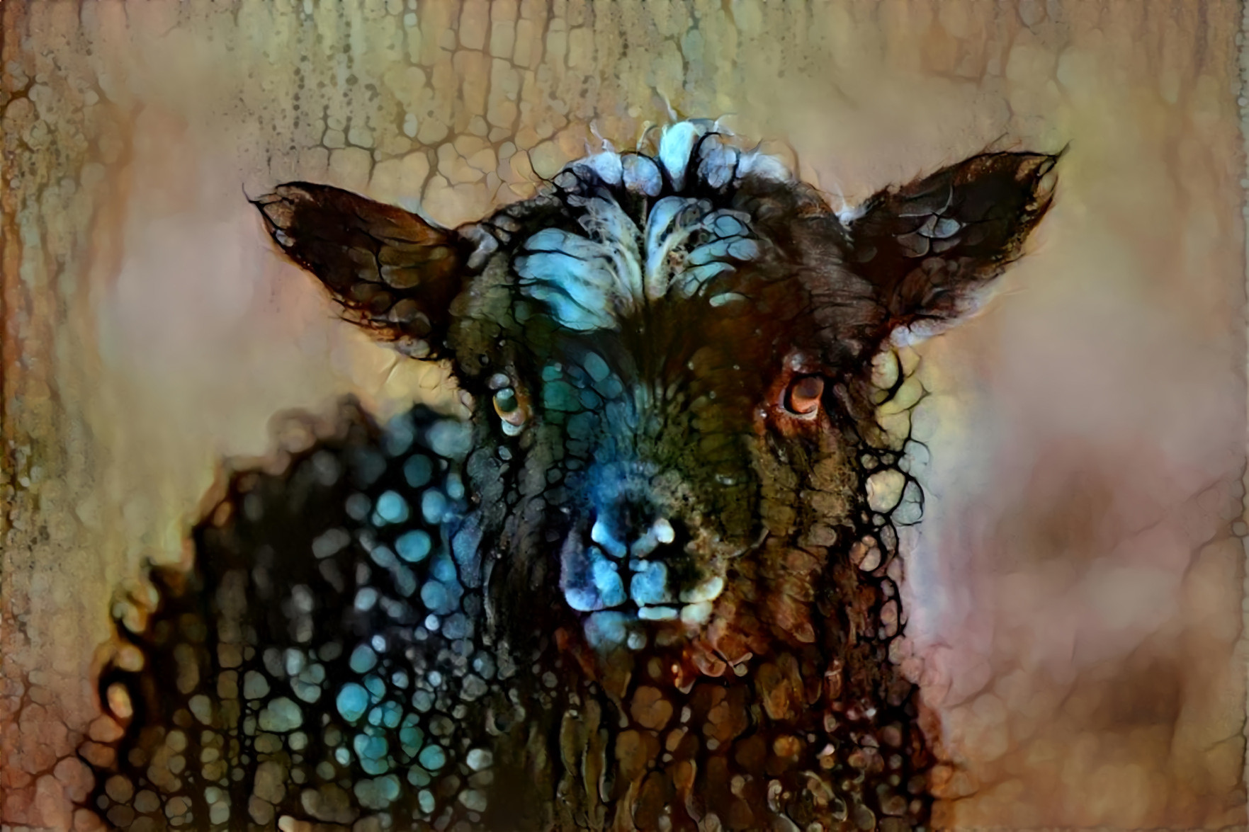 Black Lamb. Source photo by Annie Spratt on Unsplash.  Style by Dreamer Gypsy Cat.