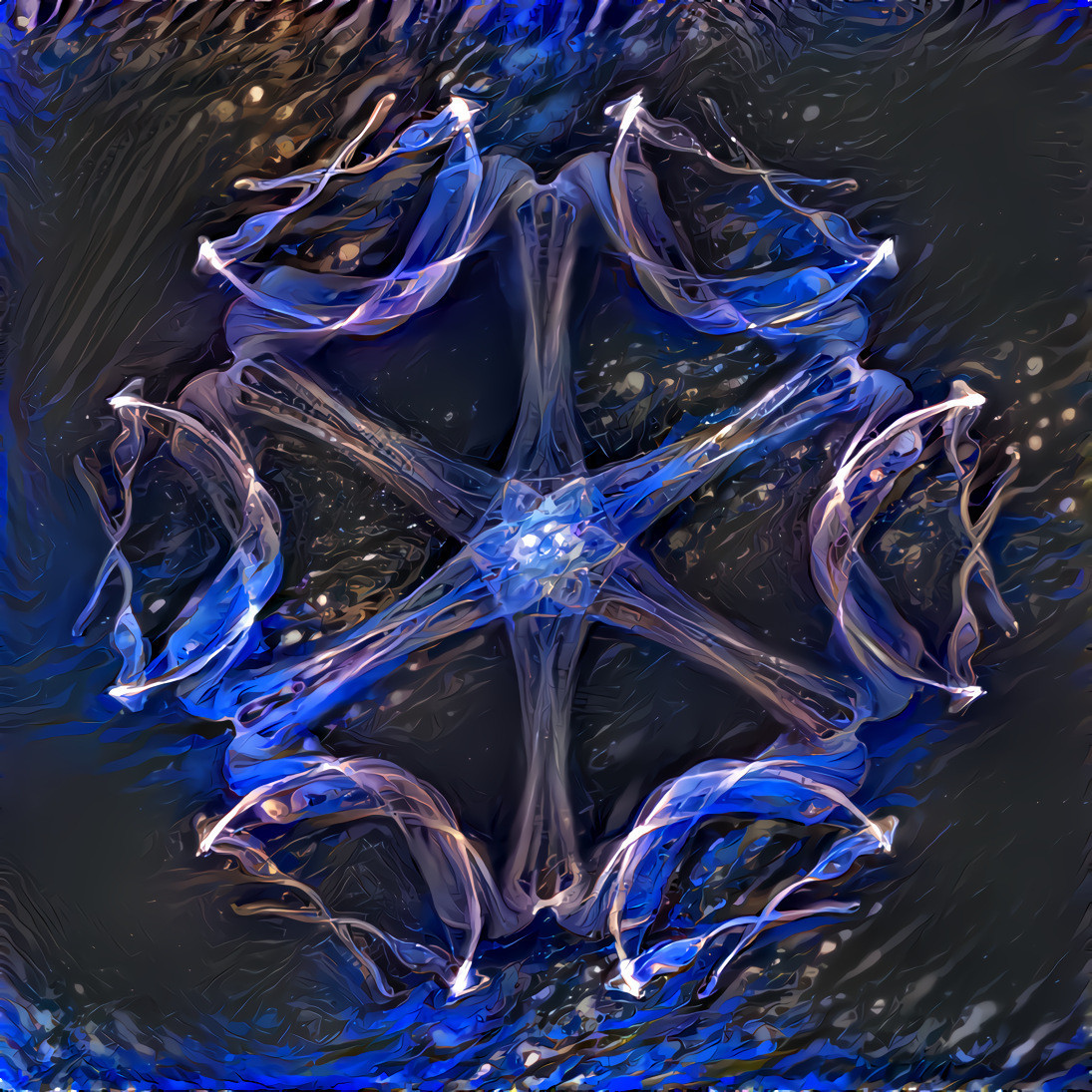 Mandala Pattern Generator + Deep Dream Generator