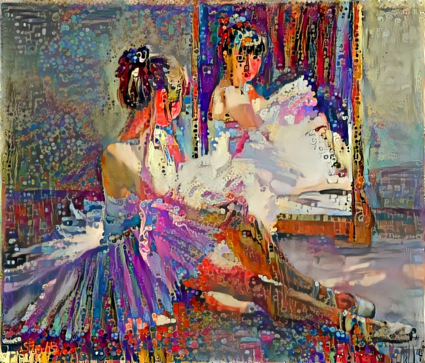 Tutu dans le miroir