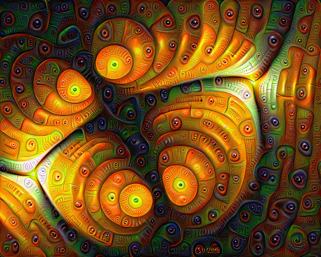 Inception fun with one of my Flamelet fractals.