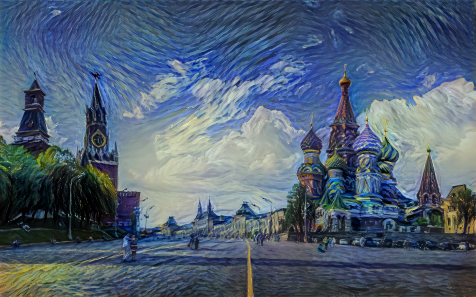 Moscow in van Gogh Style