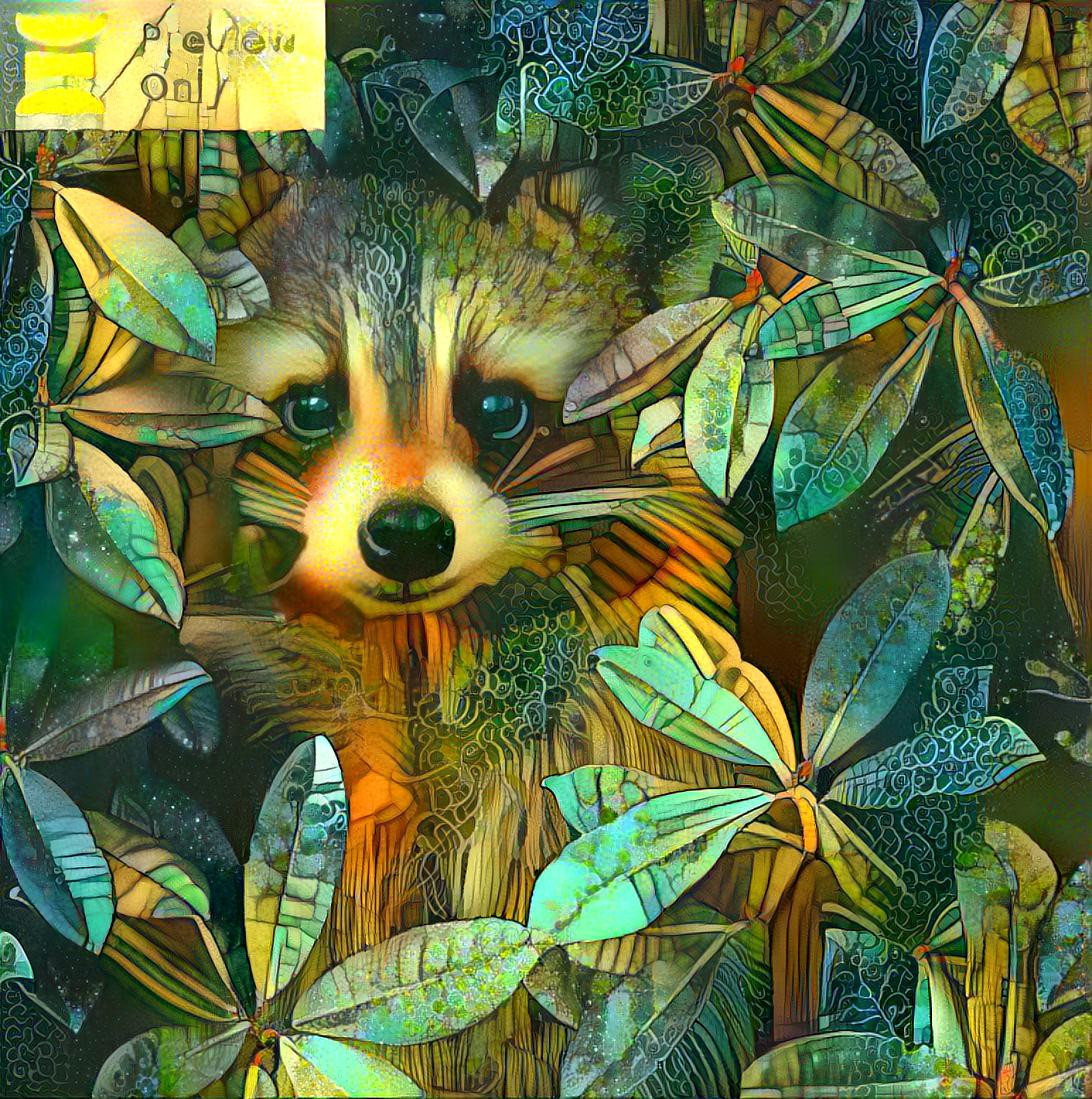 Charming Whittled Raccoon