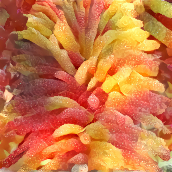 Giant rhubarb flower / Fizzy chips