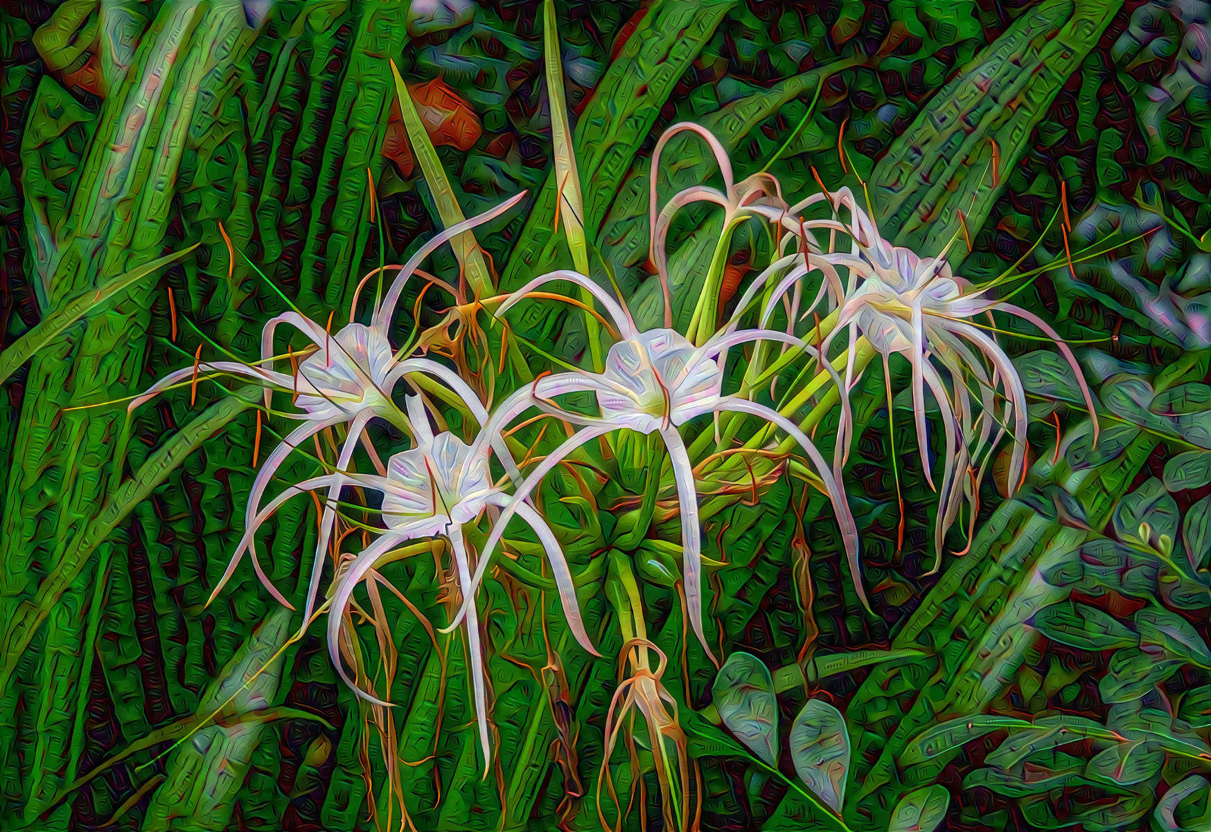 Exotic White Orchids