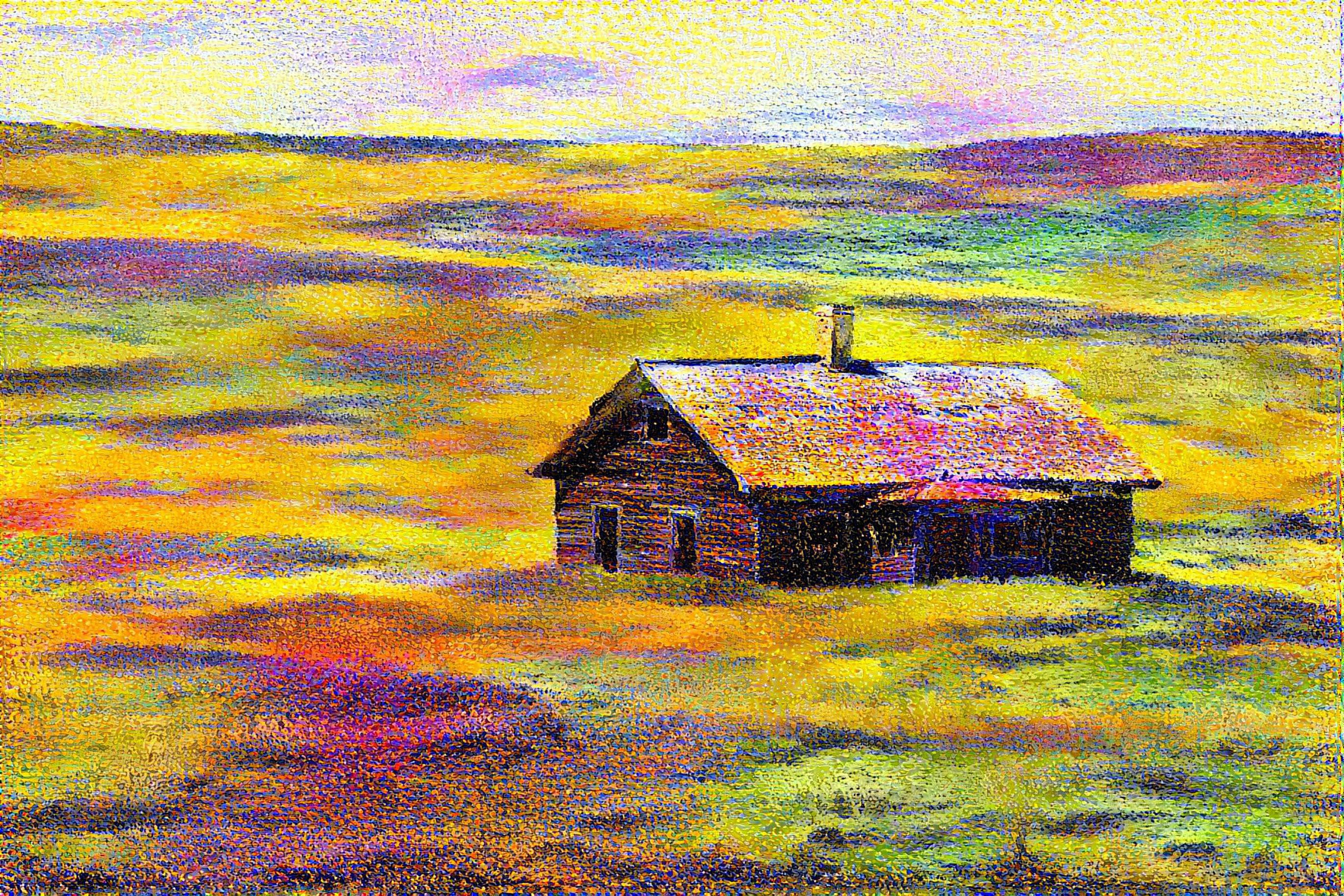 Pointillist Prairie Home