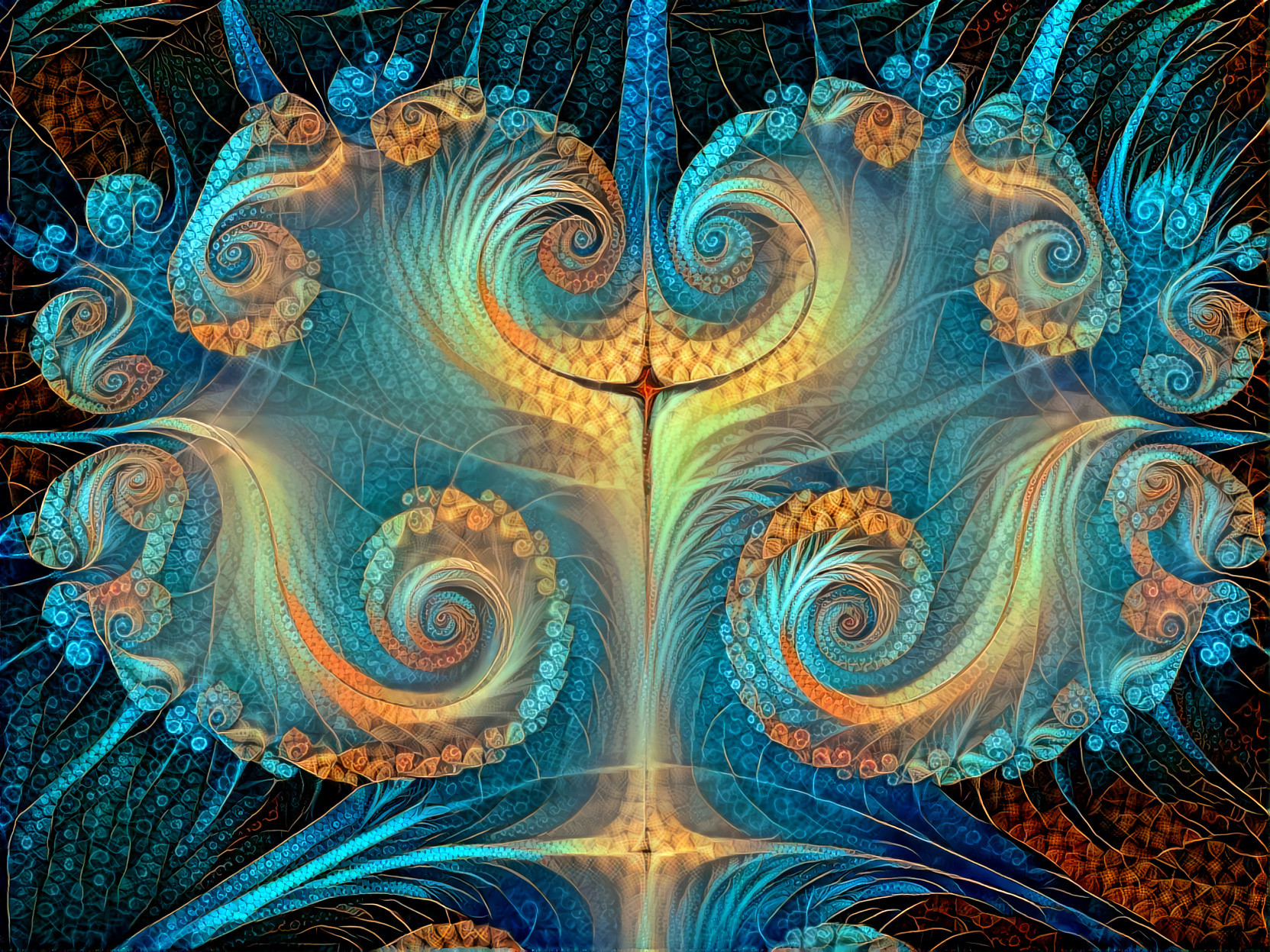 Orange and Blue Fractal