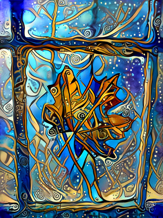 Stain glass leaf