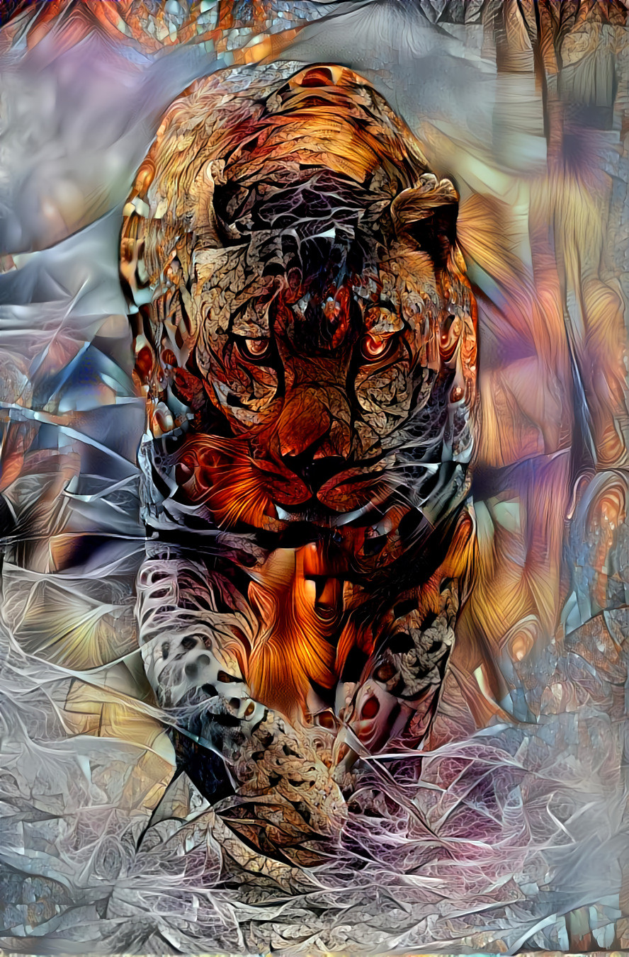 Cheetah and glass 