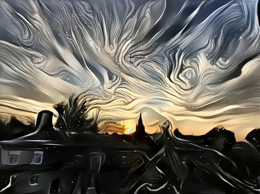 Swirling sunset