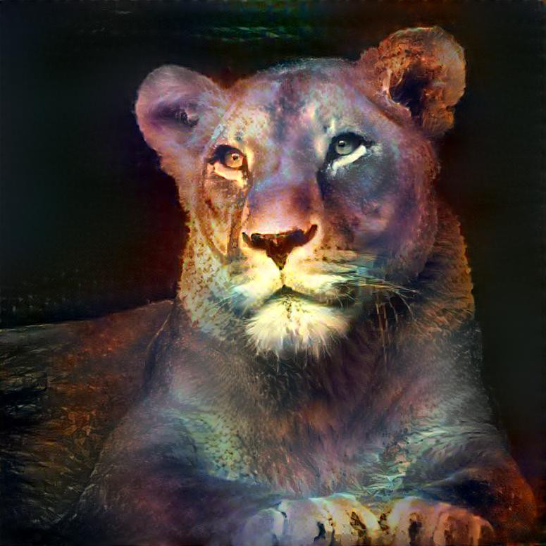 Painted lion